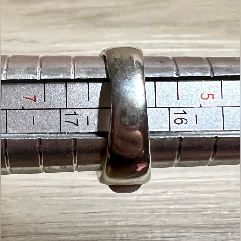 Vintage Designer Wilson Jim Sterling Silver Multi Stone Cobblestone Ring, Size 6 - Picture 10 of 10